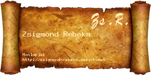 Zsigmond Rebeka névjegykártya
